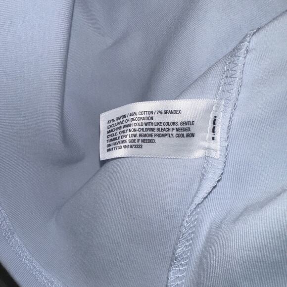 Wild Fable Women’s Off Shoulder Mini Dress Light Blue Medium Long Sleeve Bodycon - Picture 6 of 6